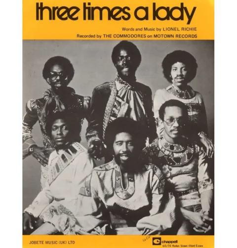 The Commodores - Three Times a Lady, foto: https://www.sheetmusicwarehouse.co.uk