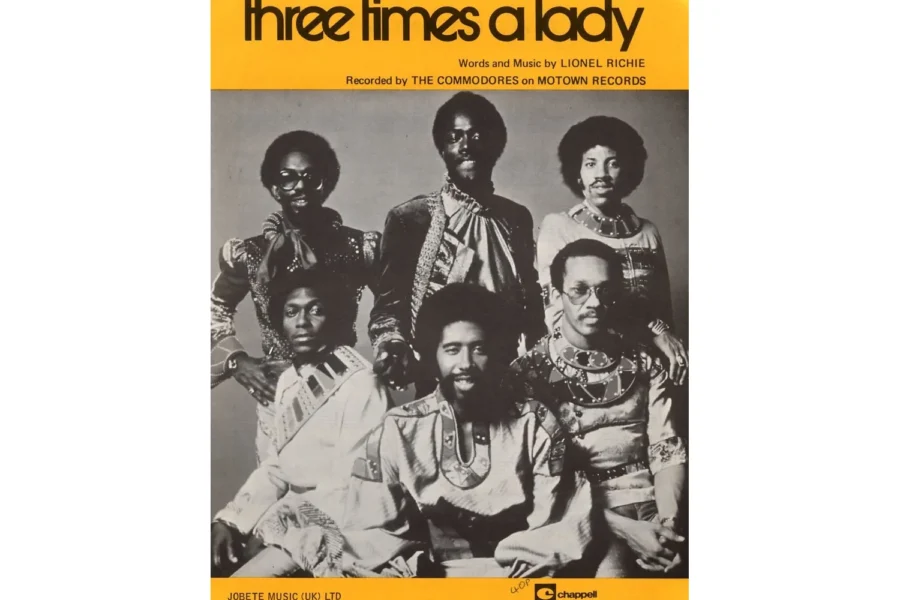 The Commodores - Three Times a Lady, foto: https://www.sheetmusicwarehouse.co.uk