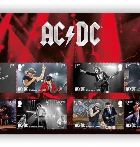 AC/DC poštanske marke, foto: royalmail.com