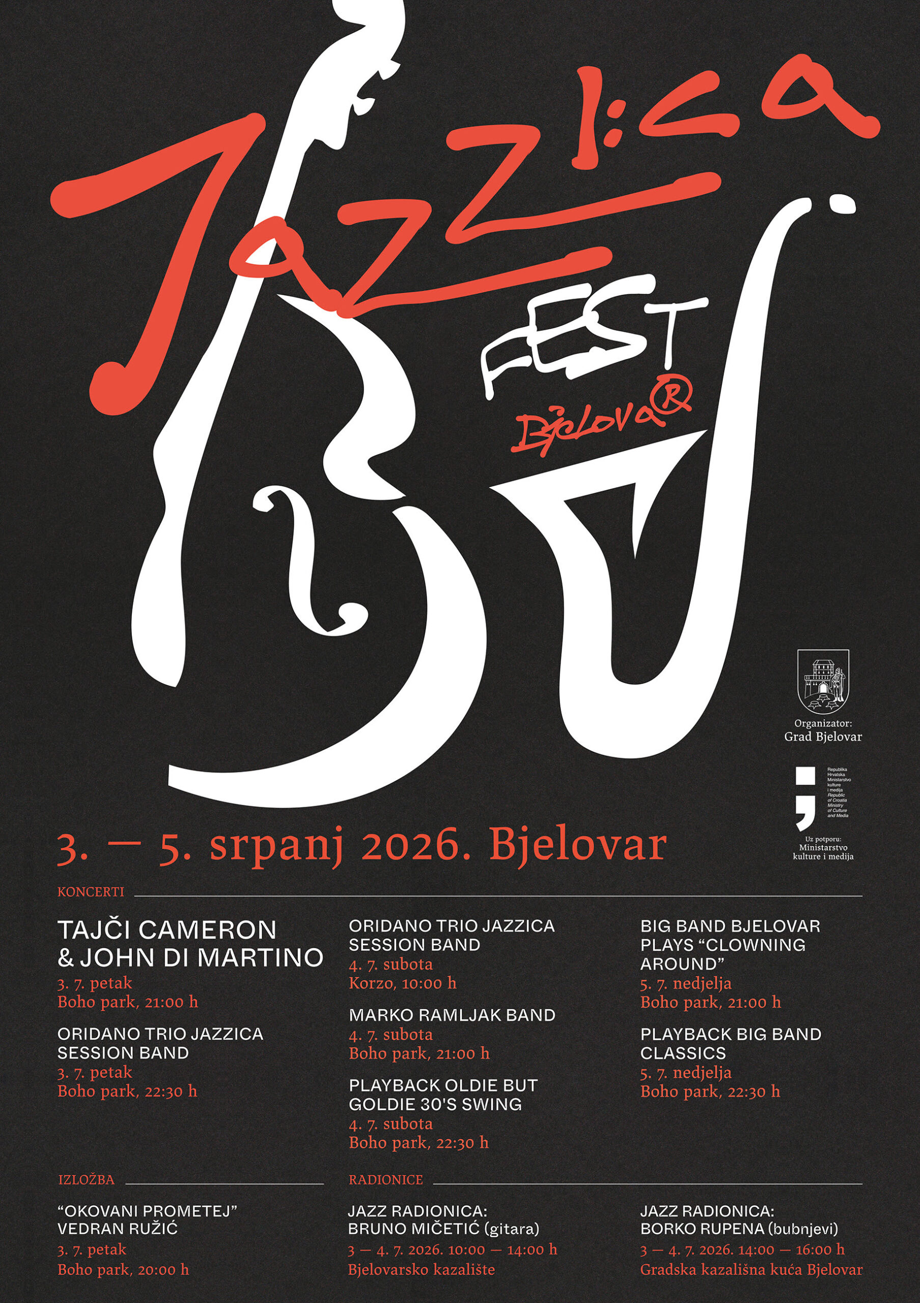 Jazzica Fest Bjelovar 2026. - program